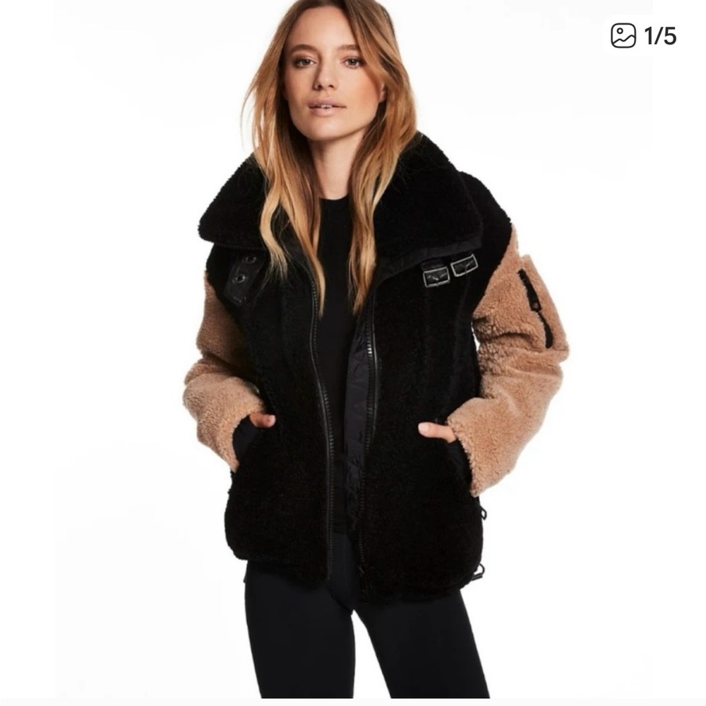 SAM. Sherpa Denver Black and Tan Jacket